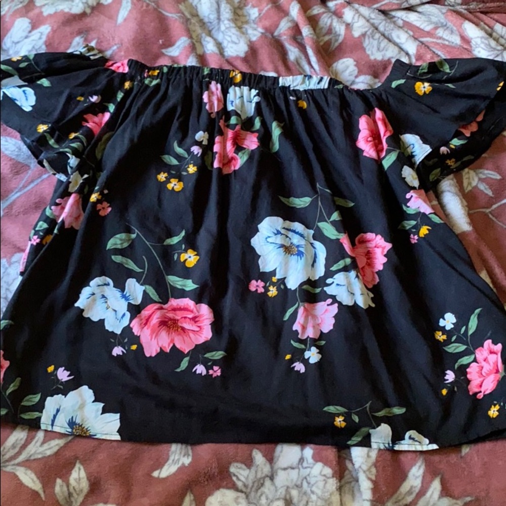 Floral off the shoulder top